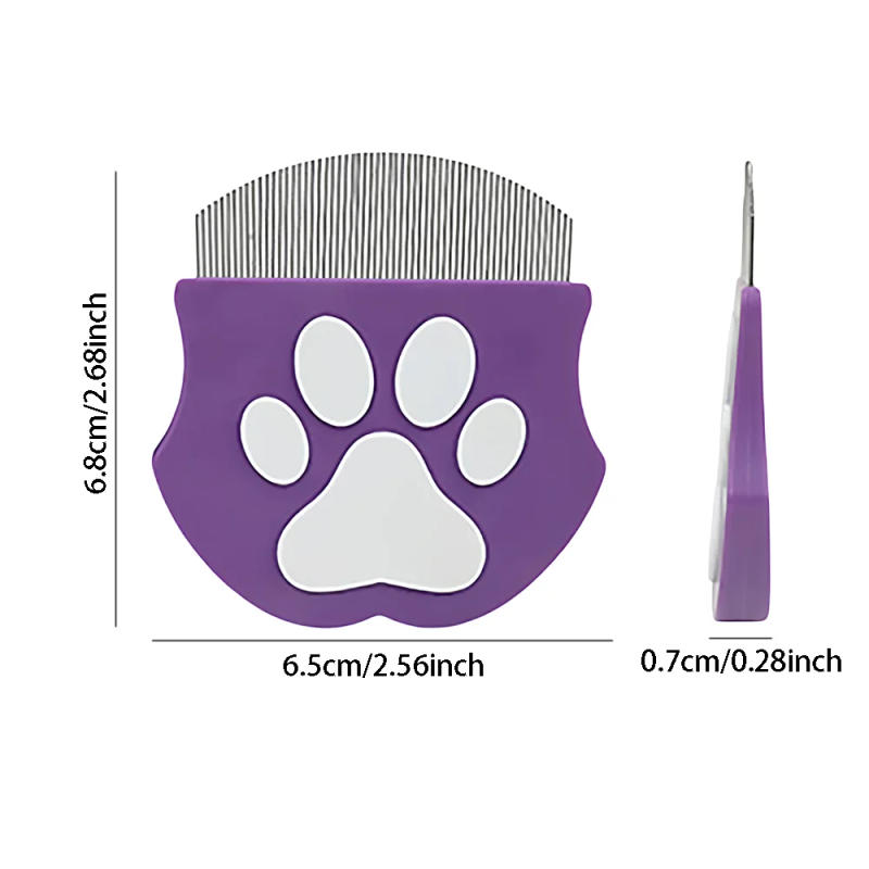 Description Picture 3 of itemCurved Mini Pet Comb for Cats & Dogs - Flea Removal, Facial Deshedding & Grooming Tool