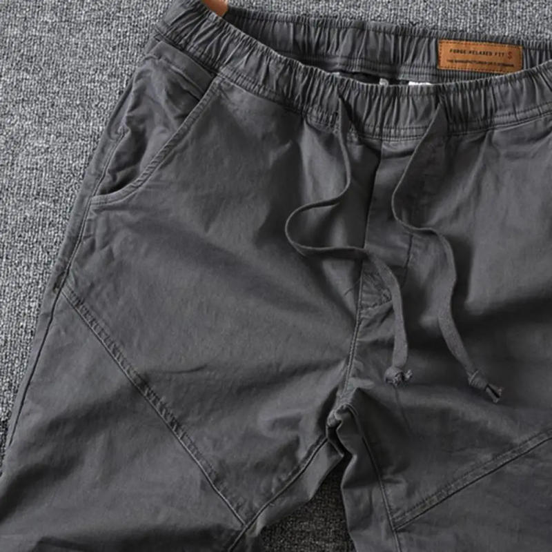 Description Picture 3 of itemStylish Trousers Casual Slim Cropped Pants All Match Spring Joggers Pants for Party