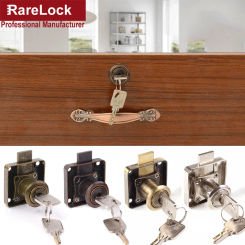 Drawer Lock Bronze with 2 Computer Keys 22 32mm Keyed Different DIY Furniture Hardware Rarelock MMS386 G