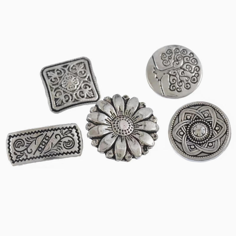 Description Picture 3 of itemCLYAIYLC Mixed Antique Silver Flower Decorative Metal Buttons for Sewing