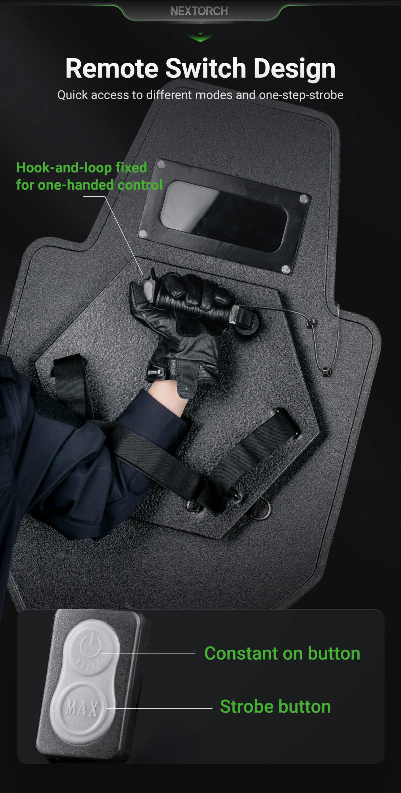 Description Picture 6 of itemNEXTORCH P21 Portable Light, 3000 Lumen High Brightness Searchlight, Rechargeable, for Tactical Lighting, Shields, Duty