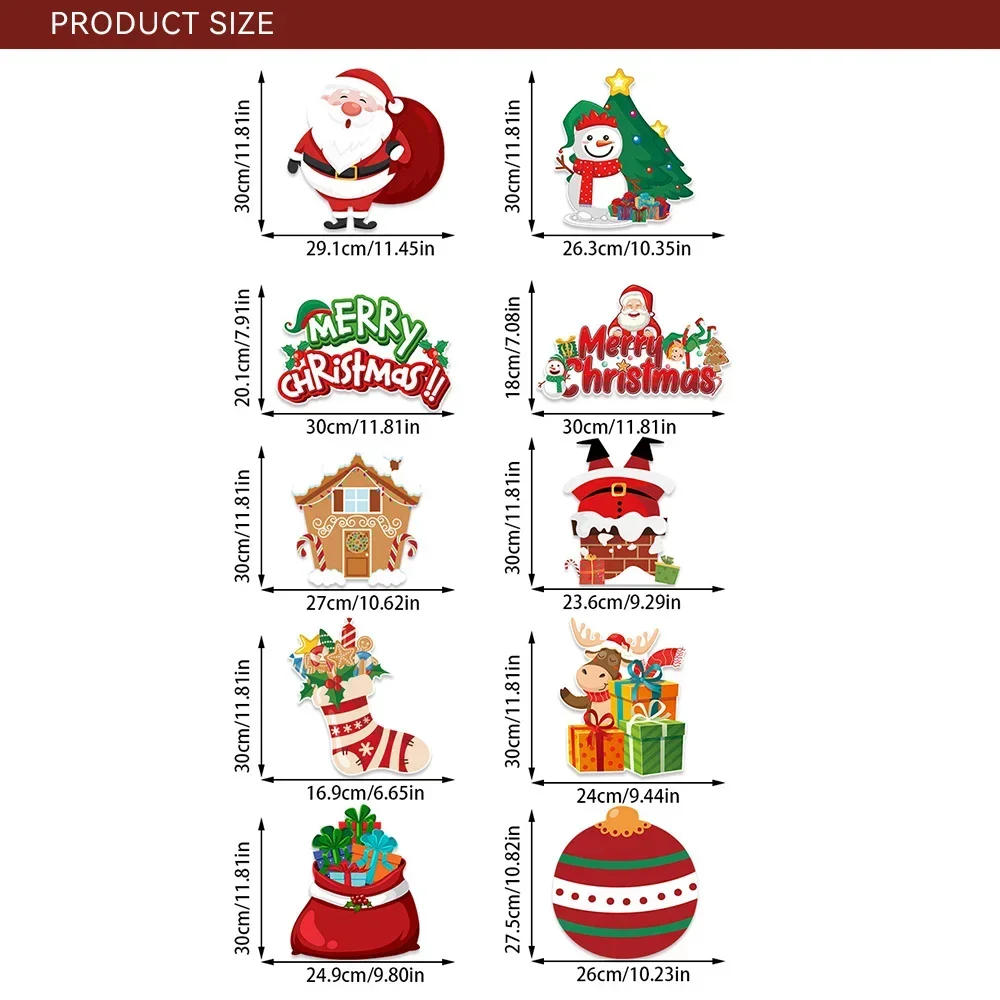 Description Picture 4 of itemChristmas Decorations Party Door Decorations Santa Claus Door Decorations Banners Pendants Party Supplies