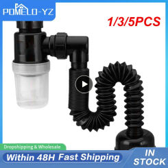 1/3/5PCS Durable Kitchen Accessories Plumbing Home Sink Hose Washbasin Pipeline Sink Deodorant Strainer Drain Sewer Pipe