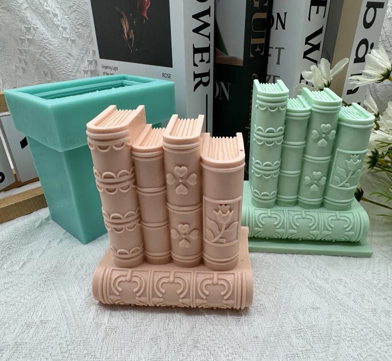 Description Picture 4 of item3D Book Art Candle Soap Silicone Mold,Scented Wax Melt Molds,Aroma Plaster Diffuser Stone Decorated Epoxy Decorations Mould