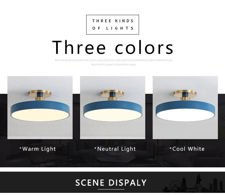 Description Picture 4 of itemCircular Macaron LED Ceiling Light Modern and Simple Remote Dimming Chandelier Bedroom Living Room Indoor Lighting Fixtures