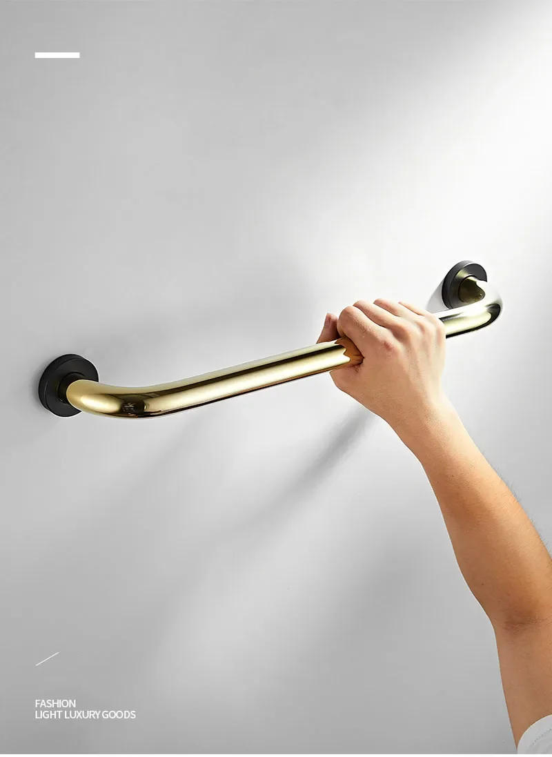 Description Picture 2 of itemLight Luxury Toilet Bathroom Shower Angled Safety Grab Bar Bathtub Handrails Durable Armrest Handle Bathroom Accessories