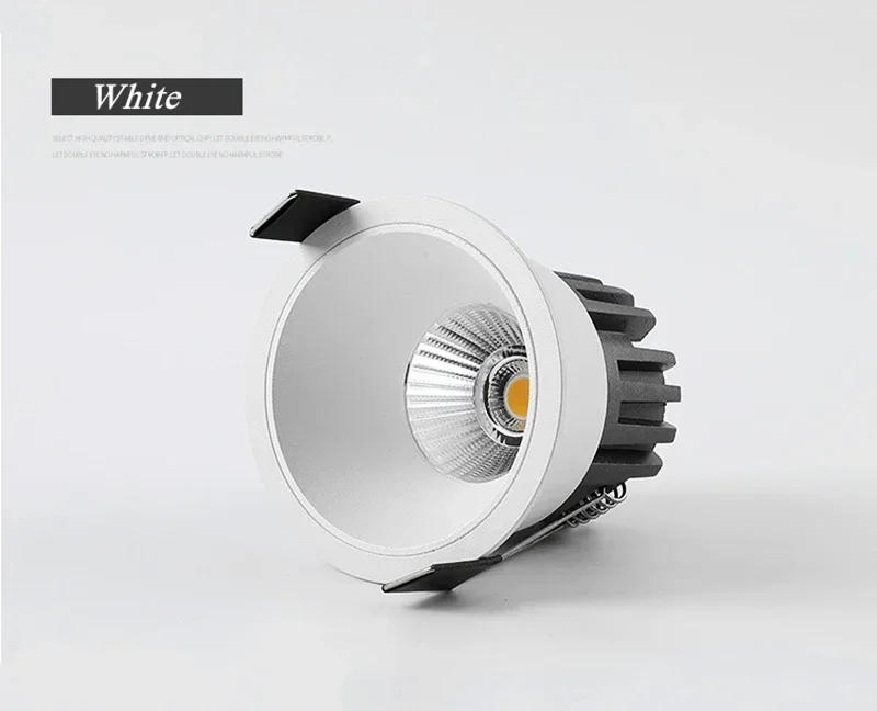 Description Picture 5 of itemDimmable Recessed Anti Glare COB LED Downlights 7W9W/12W/15W LED Ceiling Spot Lights AC85~265V Background Lamps Indoor Lighting