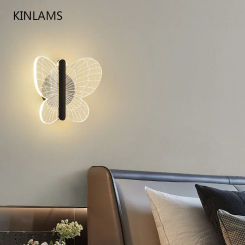 Butterfly Black Wall Light Nordic Luxury Living Room Bedroom Gold Sconce Wall Lamp Aisle Hallway Home Indoor Decor Lighting 6pa