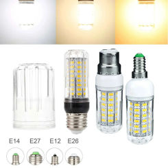 2​0W LED Corn Light Bulb B22 E12 E14 E26 E27 Dimmable LED Lamp AC/DC12V 5730SMD Super Bright LED Light 360 Degree Lighting