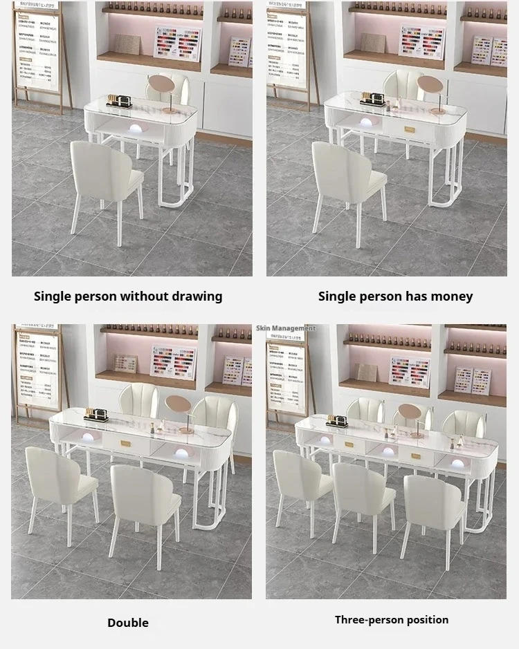 Description Picture 4 of itemCorner Tables Nail Salon Furniture Desk Pedicure Nails Professional Table Makeup Organizer Manicure mesas de manicura nail desk