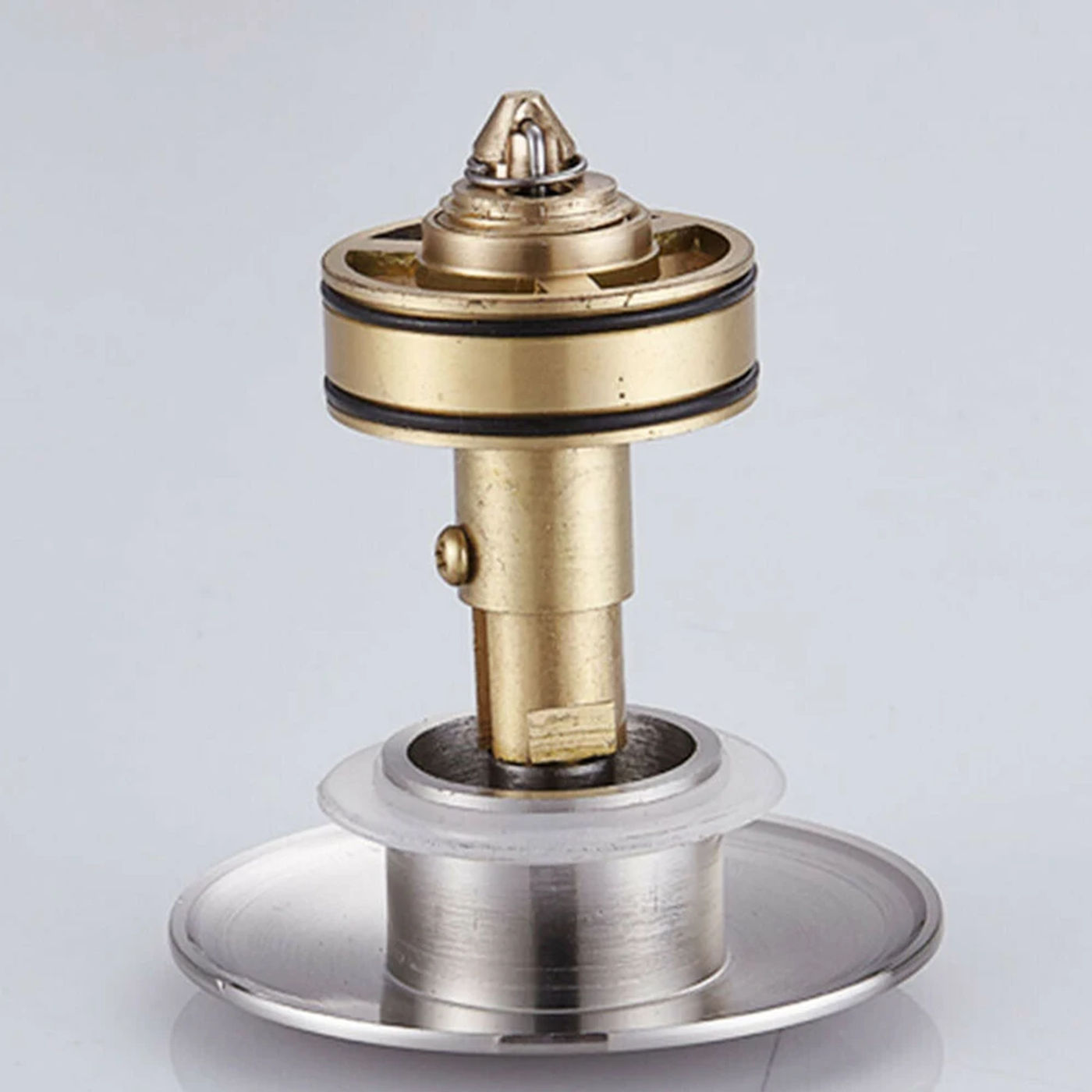 Description Picture 2 of item1/2pcs Spring Plug /Bounce Valve Brass Basin Sink Bath Replacement Waste Easy Pop Up Click Clack Plug Bolt Spring Mechanism