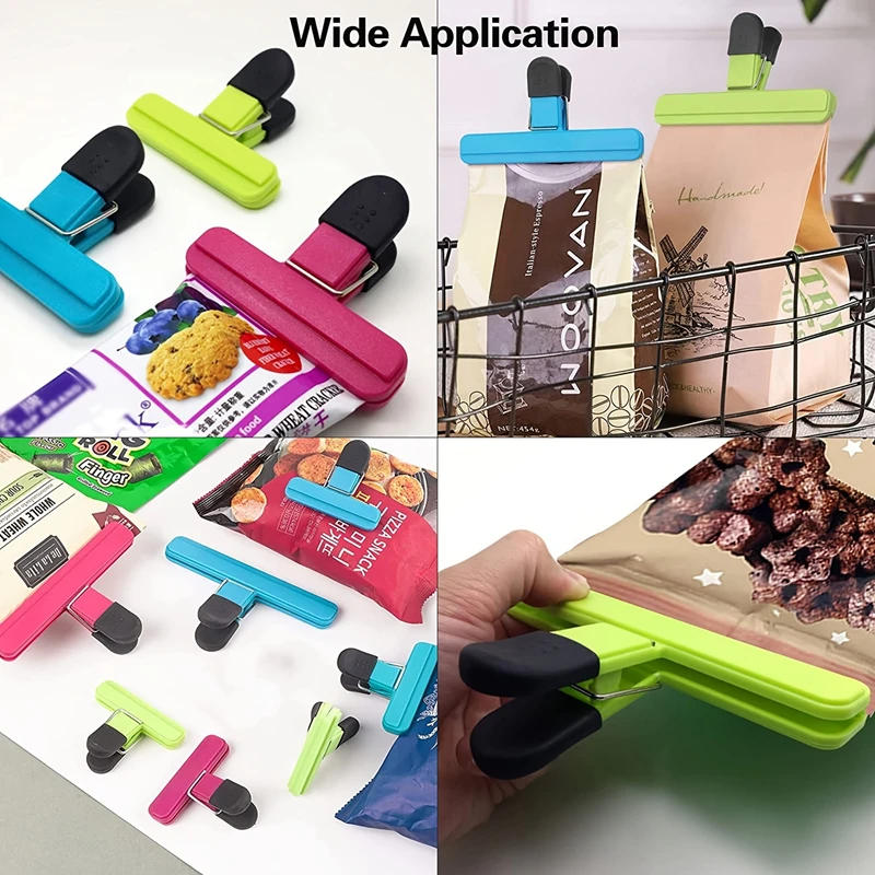 Description Picture 4 of item6Pcs Portable Large Chip Bag Clips Plastic Assorted Sizes Food Snack Seal Sealing Clip Sealer Clamp Kitchen Storage Accessories