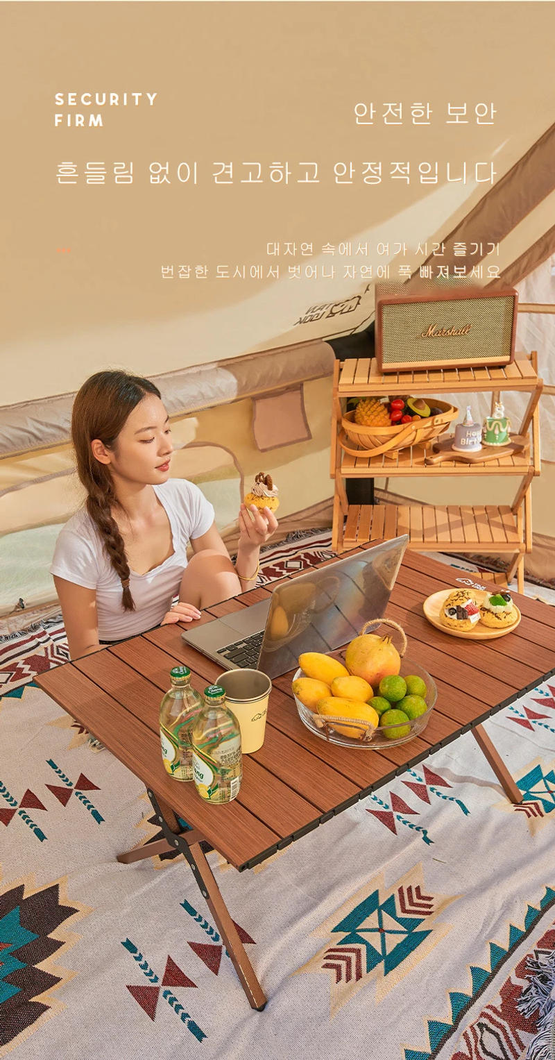 Description Picture 2 of itemPortable Ultralight Egg Roll Table Camping Table Outdoor Folding Table Picnic Camping Ultralight Equipment Supplies