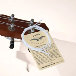 1-5 SET Ukulele 21 23 4 Strings Hawaii Small Guitar White Aquila Soprano Concert Nylon Parts  Accessories Musical Instruments