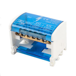 500V/125A Din Rail Terminal Block Connector 207/211/215/407/411/415/413 Pure Copper Rail Connection Cable Box Distribution Box