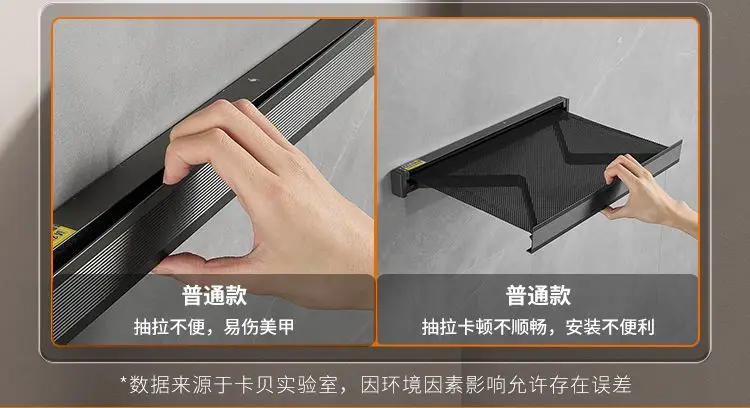 Description Picture 5 of itemStorage Holders Household Perforation-free Bathroom Products Space Aluminum Folding Towel Rack for Clothes Toilet Storage Tools