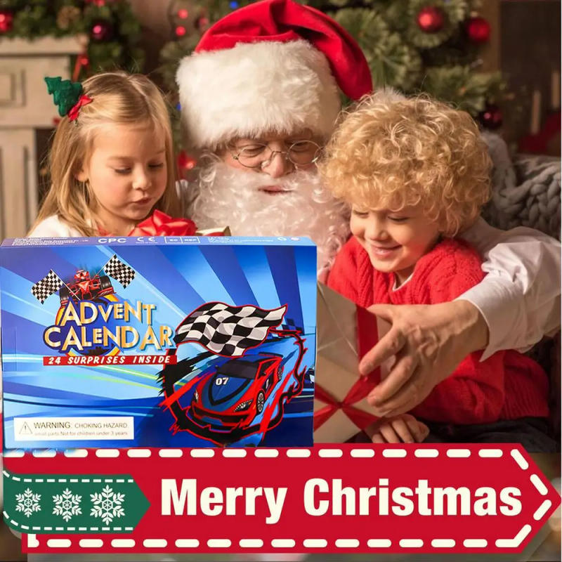 Description Picture 2 of itemChristmas Countdown For Kids 2024 Boys Advent Calendar 24 Day Countdown With 24 Different Race Cars Cool Christmas Gift Holiday
