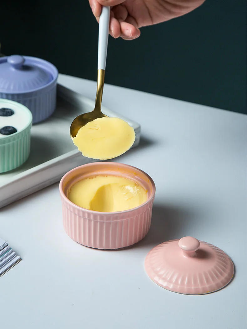 Description Picture 4 of itemHot Sale New Small Ceramic Cooking Pots with Lid Home Used Steamed Egg Stew Soup Pot Cheap Oven Hotpot Casserole Thermal Cooker