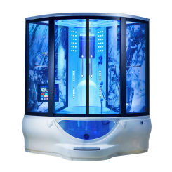 New Supply Massage Steam Shower Whirlpool Bath Shower Enclosure Bathroom Steam Shower Tub Combo Massage Verified US warehouse