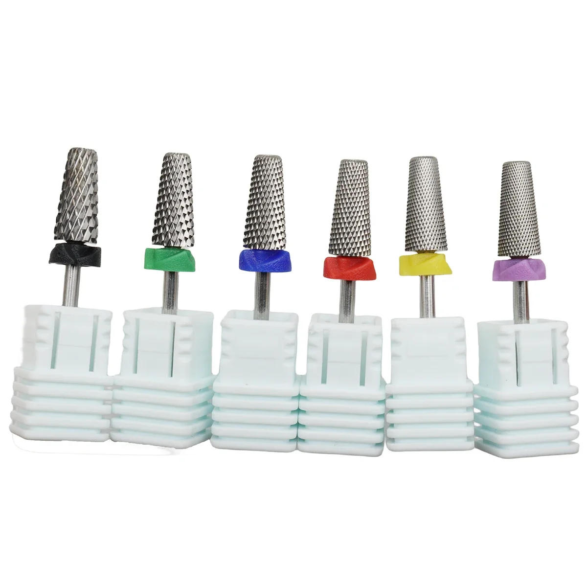 Description Picture 4 of item5in1 Cross Tooth Tapered Safety Carbide Nail Drill Bits With Cut Drills Carbide Milling Cutter Remove Gel