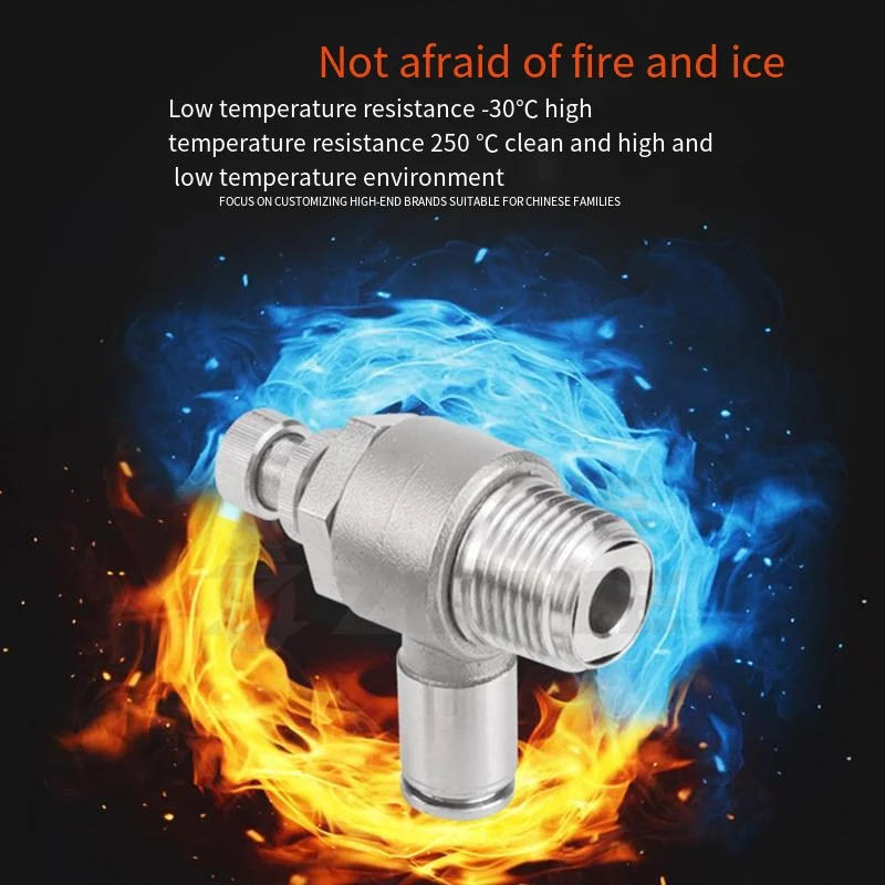 Description Picture 3 of item304 stainless steel pneumatic air pipe joint speed control one-way flow limiting cylinder throttle valve SL6-01/8-02/10-03