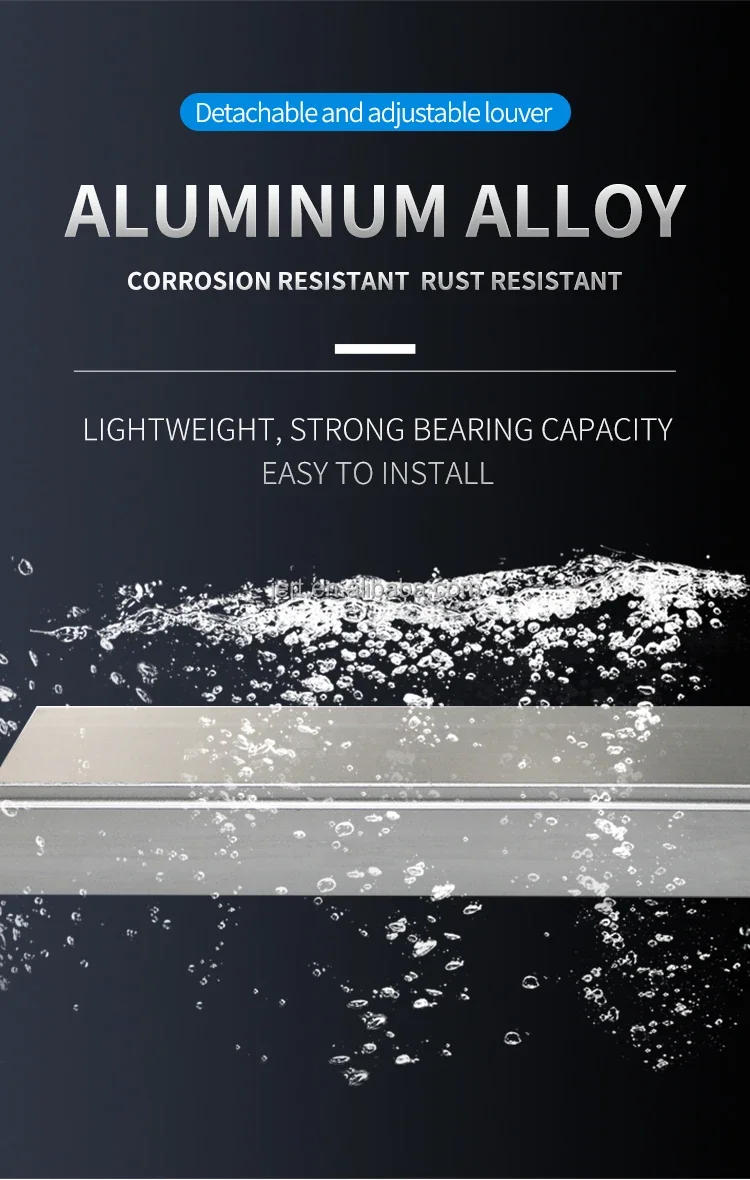 Description Picture 4 of itemBathroom VentilatorStainless Steel Square Double-Layer Louver Aluminum Air Outlet HVACS Systems Vent For Air Return And Ventilat