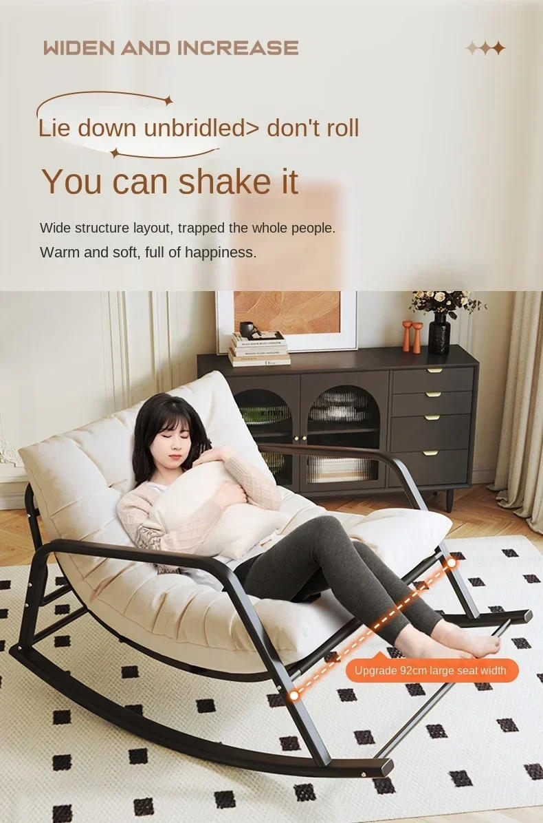 Description Picture 5 of itemLounge Living Room Chairs Rocking Luxury Sillones Puffs Grandes Outdoor Furniture Recliner Meditation Nordic Salon Chair Sofa