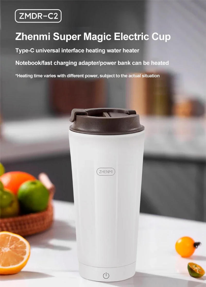 Description Picture 3 of itemMini Electric Cup Type-C 350ml Portable Hot Water Boiler Heater USB Hot/Hot Cup/Bottle Winter Warm Water Cup Gift
