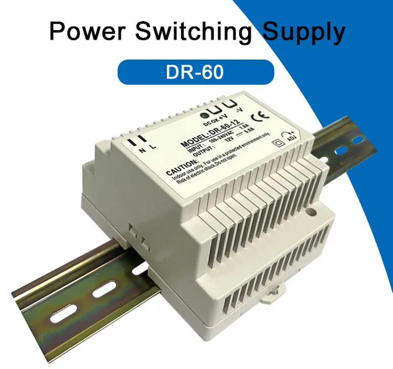 Description Picture 2 of item60W 5V 12V 15V 24V Output Voltage DR-60 Series Din Rail Type Small Volume Switching Power Supply Transformer