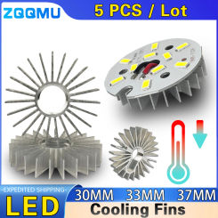 5PCS LED Aluminum Sunflower Lamp Plate Heatsink Radiator 30 33MM For DIY Household Radiator Replaceabl 37mm Diameter Heat Sink