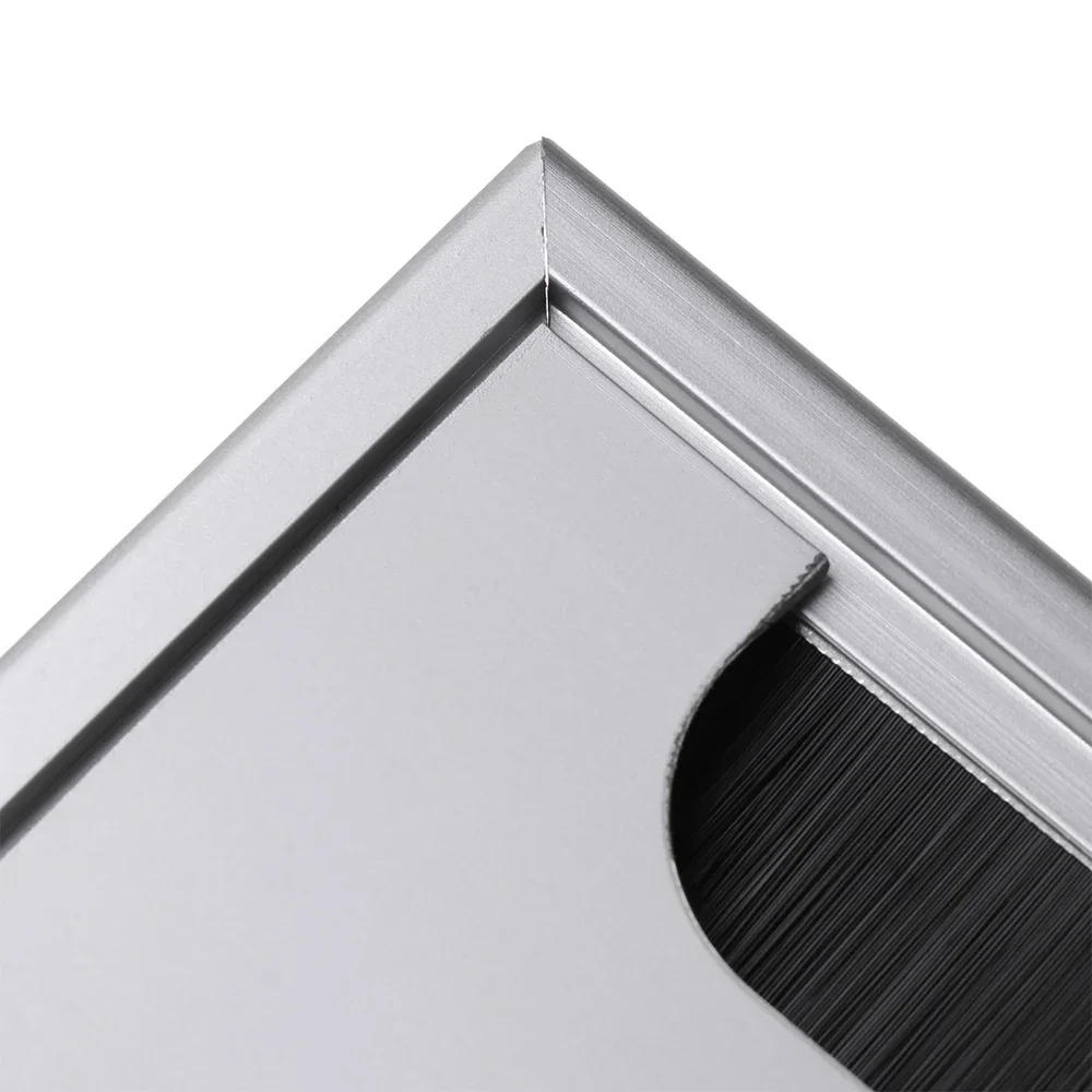 Description Picture 5 of itemAluminum Alloy Wire Hole Cover PC Desk Rectangular Line Box Cable Grommet Desk Table Hole Cover Outlet Port Cable Fixing