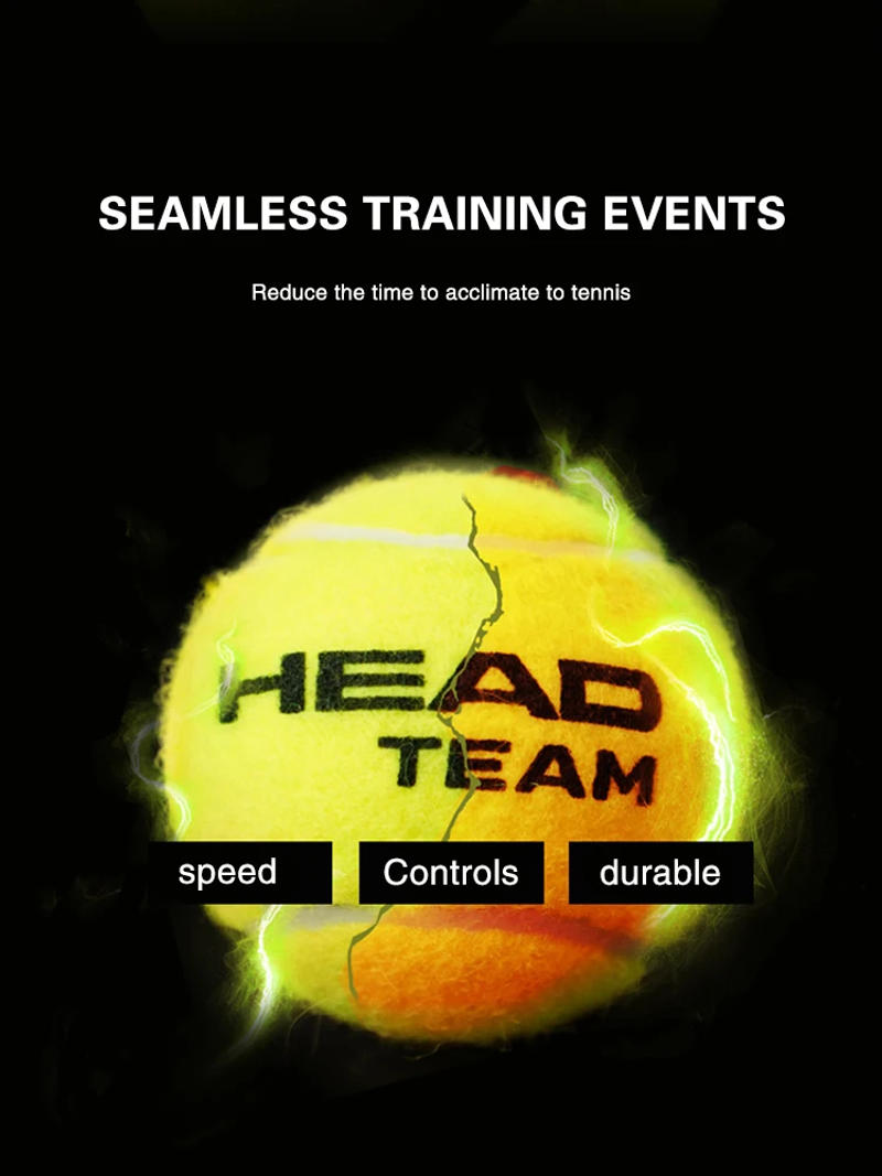 Description Picture 4 of itemHEAD Professional Tennis 4B TEAM 3 Tour X Training Ball T 3B Pro Match Balls High Elasticity Resistant Durable Excesice Tennis