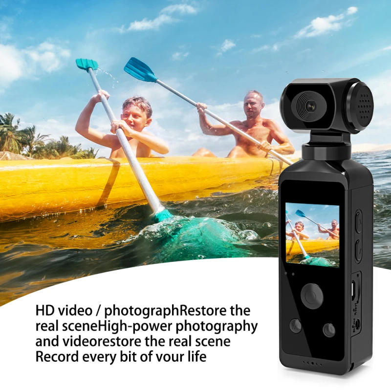 Description Picture 3 of item4K 1080P Pocket Camcorder HD Cam 1.3" LCD Screen 270° Rotatable Wifi Mini sports Camera with Waterproof Case Motion Cameras