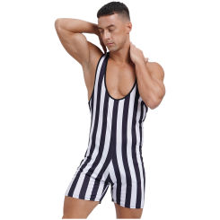 Bodybuilding Mens Shapewear Wrestling Singlet Sleeveless Slim Fit Boxer Shorts Rompers Bodysuit for Fitness Gym Sports