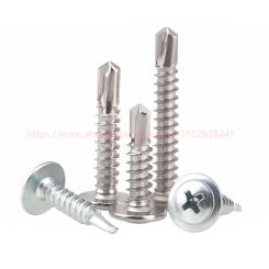 304 Stainless Steel Washer Head Phillips Self Drilling Tapping Screw M4.2 M4.8 Stainless Steel Hardiflex Screws for Metal Sheet