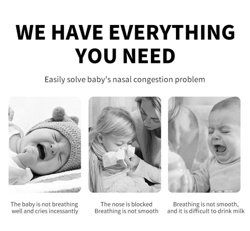 Description Picture 6 of item3Pcs Silicone Baby Nose Cleaner with Tweezer & Brush Set Anti-backwash Child Nasal Aspirator Ear Nose Clean Tweezer Clean Brush