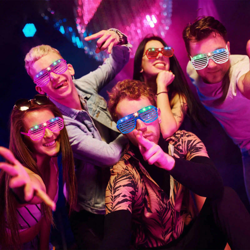 Description Picture 5 of item10-50pcs LED Neon Glasses 6 Neon Colors Light Up Party Glasses Glow in the Dark For Kids Adults Birthday Gifts Toys Party Favors