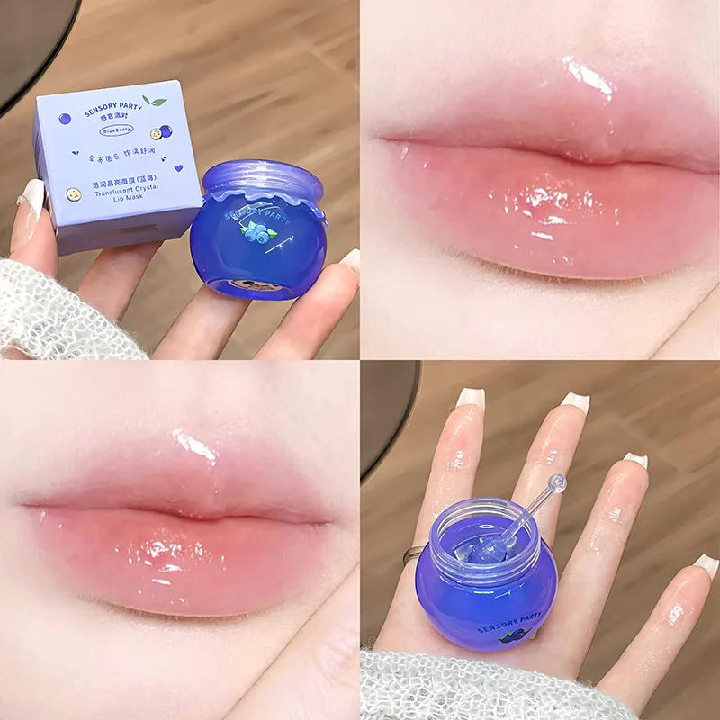 Description Picture 6 of itemGreen Grapes Clear Lip Gloss Maintenance Moisturizing Lip Balm Exfoliating Scrub Nourishing Lips Care Peach Water Gloss Lip Tint