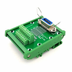 DIN Rail Mount 57 Series Connectors Printer Interface 14-Pin 0.085" Female Header Connector Breakout Board.