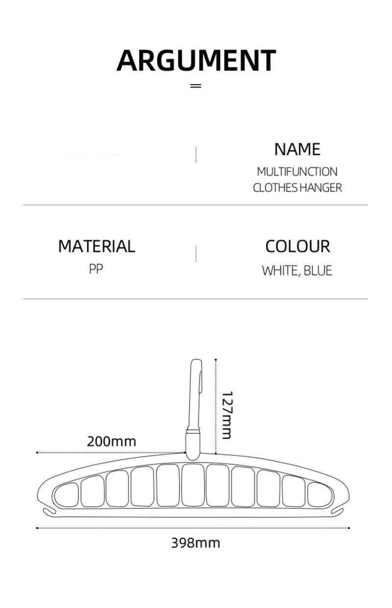 Description Picture 2 of itemFoldable Folding Clothes Hanger Closet Organizer Multi-port Clothing Drying Rack Rotating Plastic Scarf 11-hole Storage Hangers