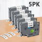 5PK Black on Clear