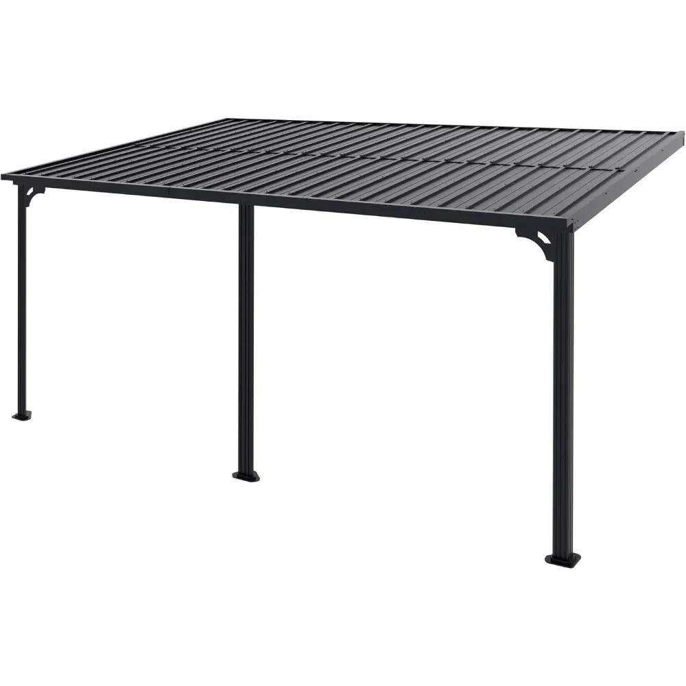 Description Picture 2 of itemGazebo, Outdoor Pergola on Clearance with Aluminum Frame, Outdoor Patio Lean to Gazebo Awnings for Deck, Porch and Backyard