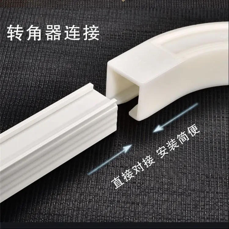 Description Picture 2 of item1 Pc Curtain Track Turning Connector Curtain Track Corner Device Curtain Rod Guide Rail 90 Degree Corner Device
