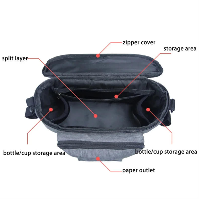 Description Picture 3 of itemBaby Stroller Organizer Hanging Bag Diaper Storage Bag Large Capacity Baby Stroller Mommy Bag Baby Accessories Outdoor Travel