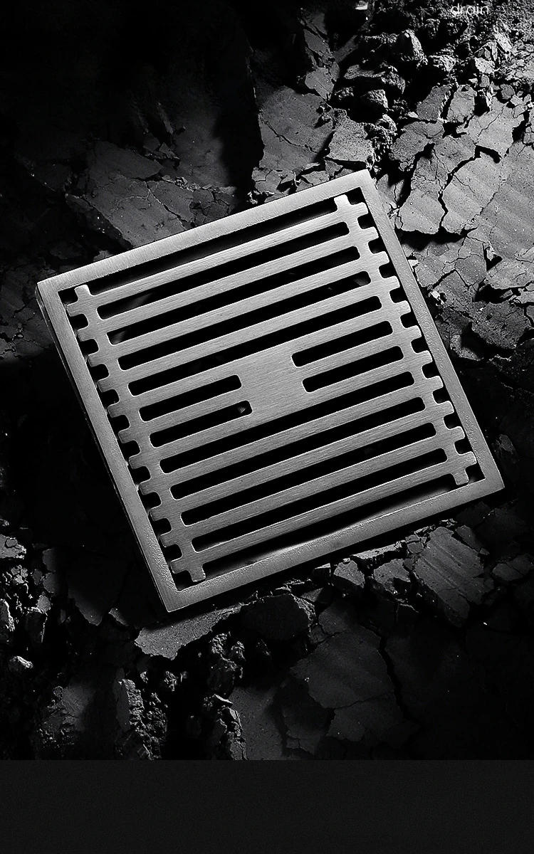 Description Picture 4 of item304 Stainless Steel Square Floor Drain Stripe Anti-Odor Drain Shower Trap Drains Kitchen Bathroom Laundry Room Accessories