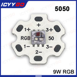 9W RGB 5050 Chip 9W SMD LED Lamp Beads High Power Flashlight/Car/Headlamp/Spot Light 20MM