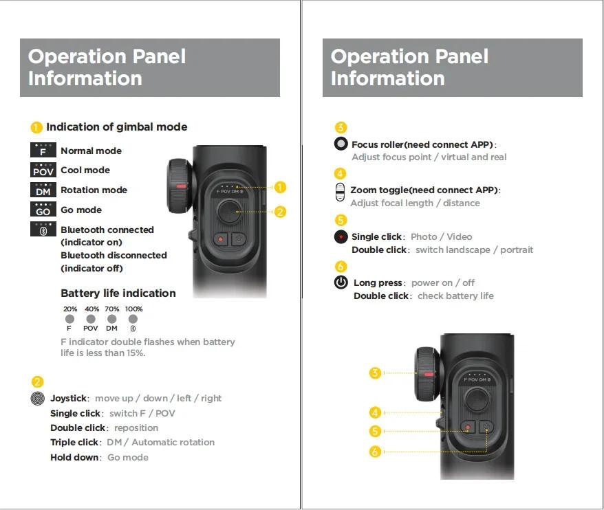 Description Picture 5 of itemAOCHUAN Smart XE 3-Axis Handheld Gimbal Stabilizer RGB Fill Light Face Tracking Phone Live Broadcast Tiktok Vlog Selfie Stick