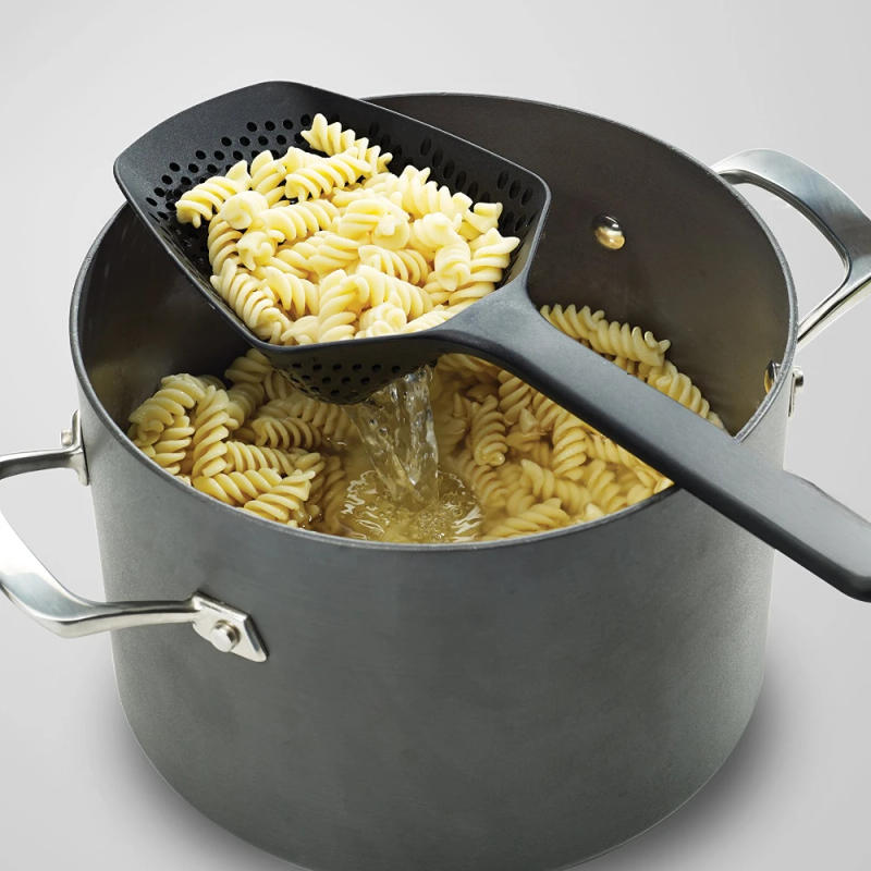 Description Picture 5 of itemScoop Colander Kitchen Strainer Scoop Food Drain Shovel Nylon Slotted Skimmer with Handle for Kitchen Cooking Baking Drain