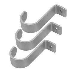 3 Pcs Curtain Accessories Window Rod Holder Bracket Brackets Roman Pole Home Supplies Hangers for Wall Stainless Steel Rail