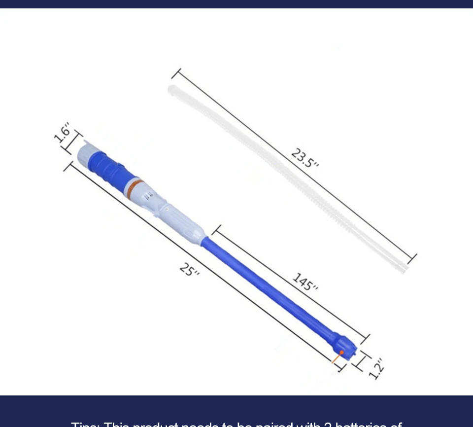 Description Picture 6 of item1Pcs Water Diesel-Gas Oil Fish Transfer Pump Portable Handheld-Battery Powered Plastic Liquid Sewage Pumping Manual Sucker Pump